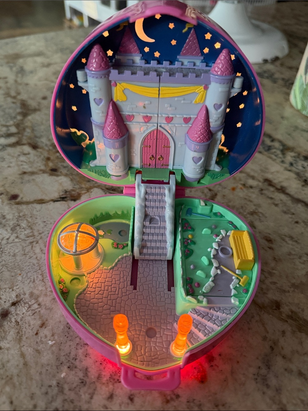 Bluebird Pin Polly Pocket Starlight Castle Heart Compact Only 1992 Vintage - Picture 9 of 9